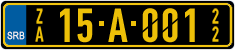 License plate of Serbia, Diplomatic