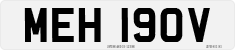 License plate of the United Kingdom, 1963 year system
