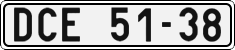 License plate of the Czech Republic, Cars (1960)