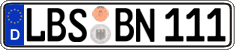 German license plate, Regular plates