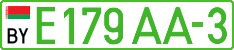 License plate Belarus, Electric vehicles (cars)