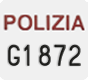 License plate of Italy, Police