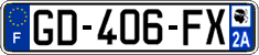 French license plate, SIV (ordinary)