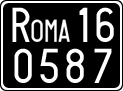 License plate of Italy, Cars (1927 year series)