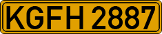 License plate of Kyrgyzstan, Foreign citizens and enterprises (1994)