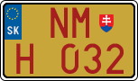 License plate of Slovakia, Oldtimers