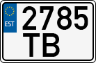 License plate of Estonia, Special vehicles