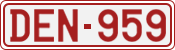 License plate of Belgium, 1951 year system