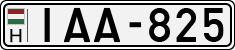 license plates of Hungary, Cars (1990)