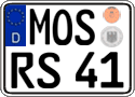 German license plate, Regular plates