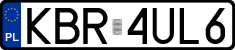 License plates of Poland, Regular car plates