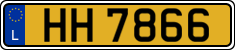 License plate of Luxembourg, 2003 year system