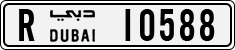 License plate of the UAE, Dubai, Cars
