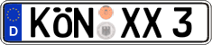 German license plate, Regular plates