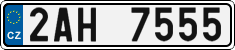License plate of the Czech Republic, Cars (2001)