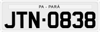 License plate of Brazil, Private owners (1990)