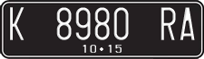 License plate of Indonesia, Regular plates