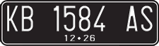 License plate of Indonesia, Regular plates