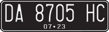 License plate of Indonesia, Regular plates