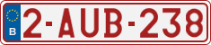 License plate of Belgium, Regular plates (2010)