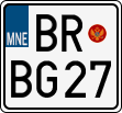 License plate of Montenegro, Motorcycles