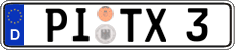 German license plate, Regular plates