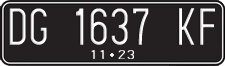License plate of Indonesia, Regular plates