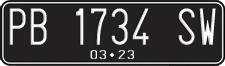 License plate of Indonesia, Regular plates