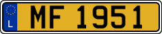 License plate of Luxembourg, 2003 year system