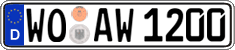 German license plate, Regular plates