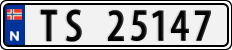 License plate of Norway, Cars