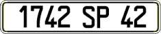 French license plate, FNI