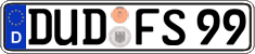German license plate, Regular plates