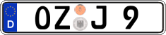 German license plate, Regular plates