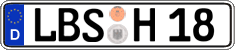 German license plate, Regular plates