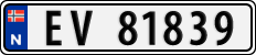 License plate of Norway, Cars