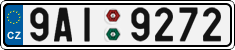 License plate of the Czech Republic, Cars (2001)