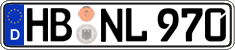 German license plate, Regular plates