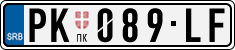 License plate of Serbia, Cars