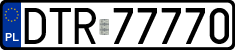 License plates of Poland, Regular car plates