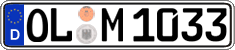 German license plate, Regular plates