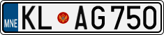 License plate of Montenegro, Cars
