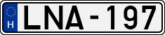 license plates of Hungary, Cars (1990)