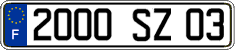 French license plate, FNI