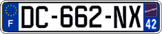 French license plate, SIV (ordinary)