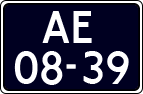 License plate of the Netherlands, Imported oldtimers (cars)