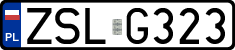 License plates of Poland, Regular car plates