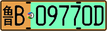 License plate of China, Electric vehicles