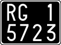 License plate of Italy, Cars (1927 year series)
