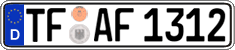 German license plate, Regular plates